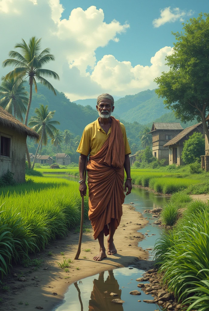 Second Line: "But the bangladesh village headman, Mati Mia, was no less clever."