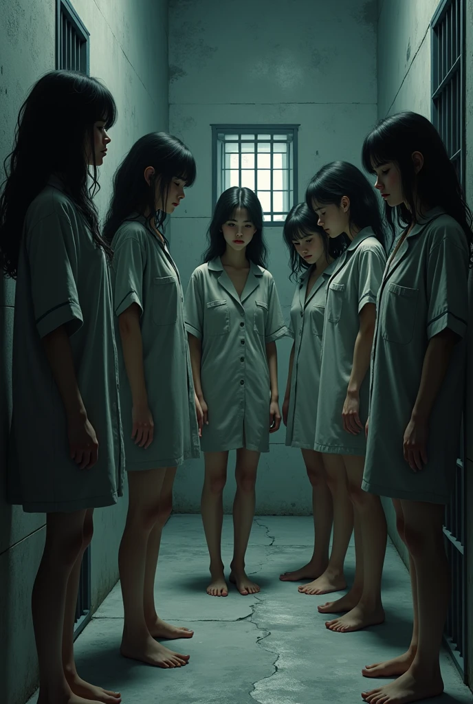 Filles pied nue en prison