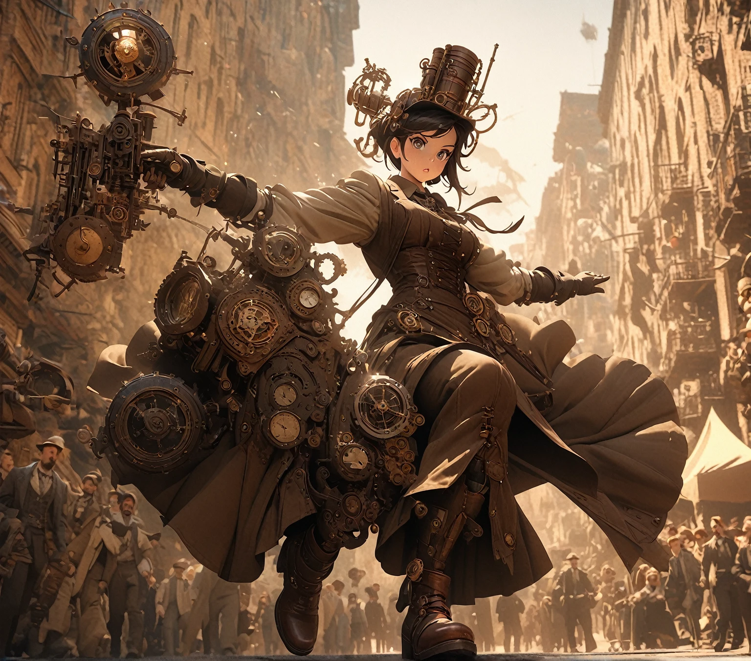 Cartoon,The Bible shines in the sky,steampunk style,Super fine,8K,Superb mechanical depictions,Overclocked renderer,Super real photos,dynamic angle,dynamic pose,