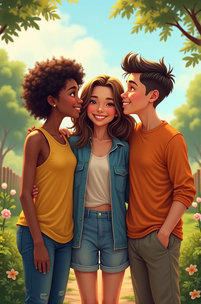 Three friends in one frame