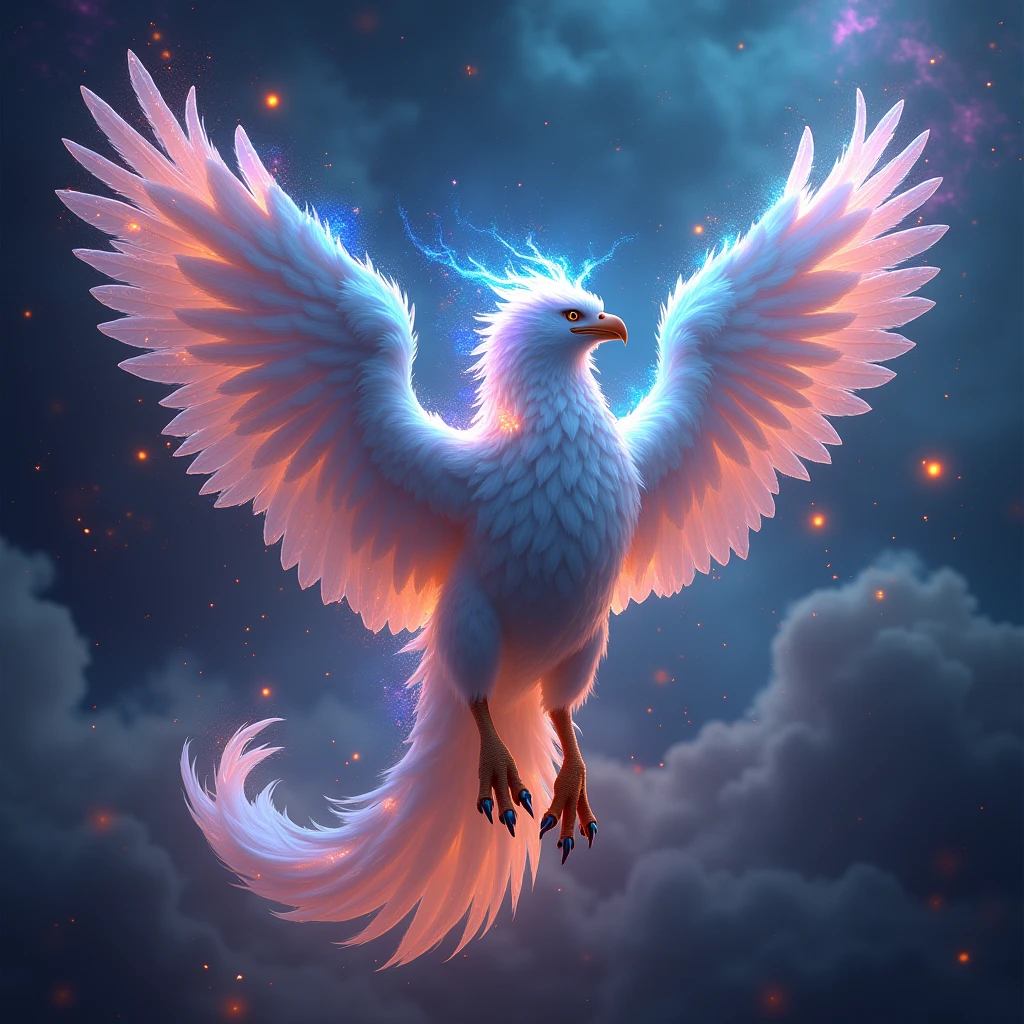 Griffin, Starlight Halo，Astral，Colorful halo，Vibrant energy, (best quality, masterpiece, photorealistic), very aesthetic, perfect composition, intricate details, ultra-detailed, vivid colors