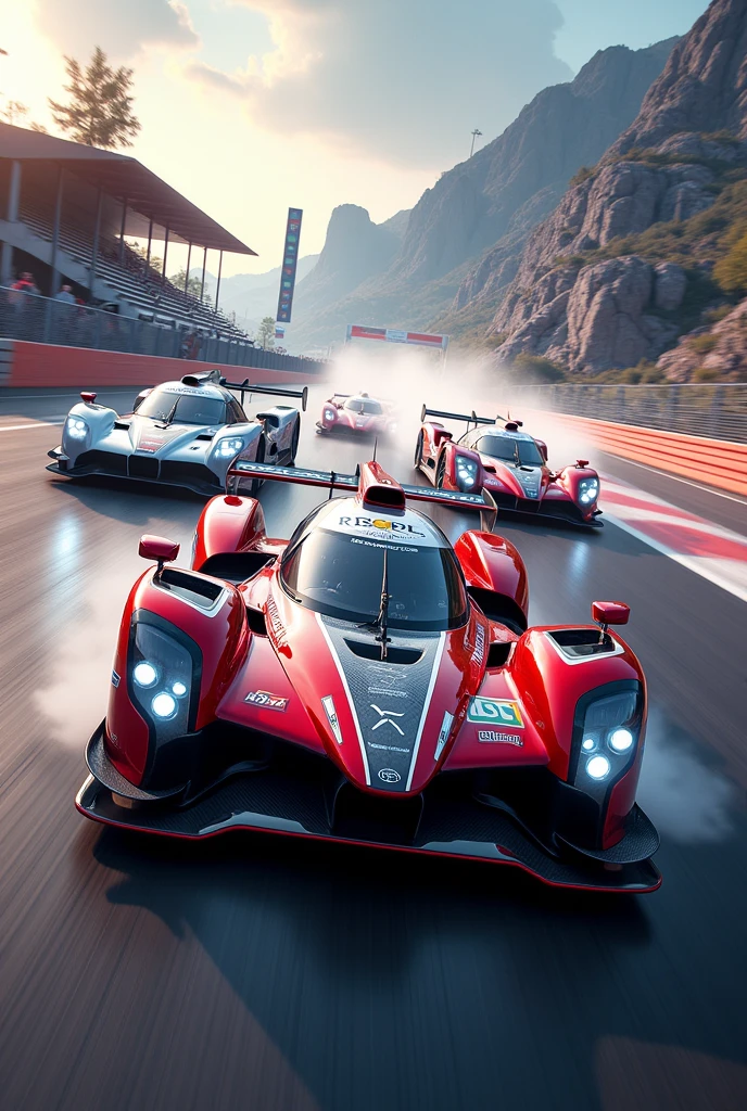 Make a car racing image