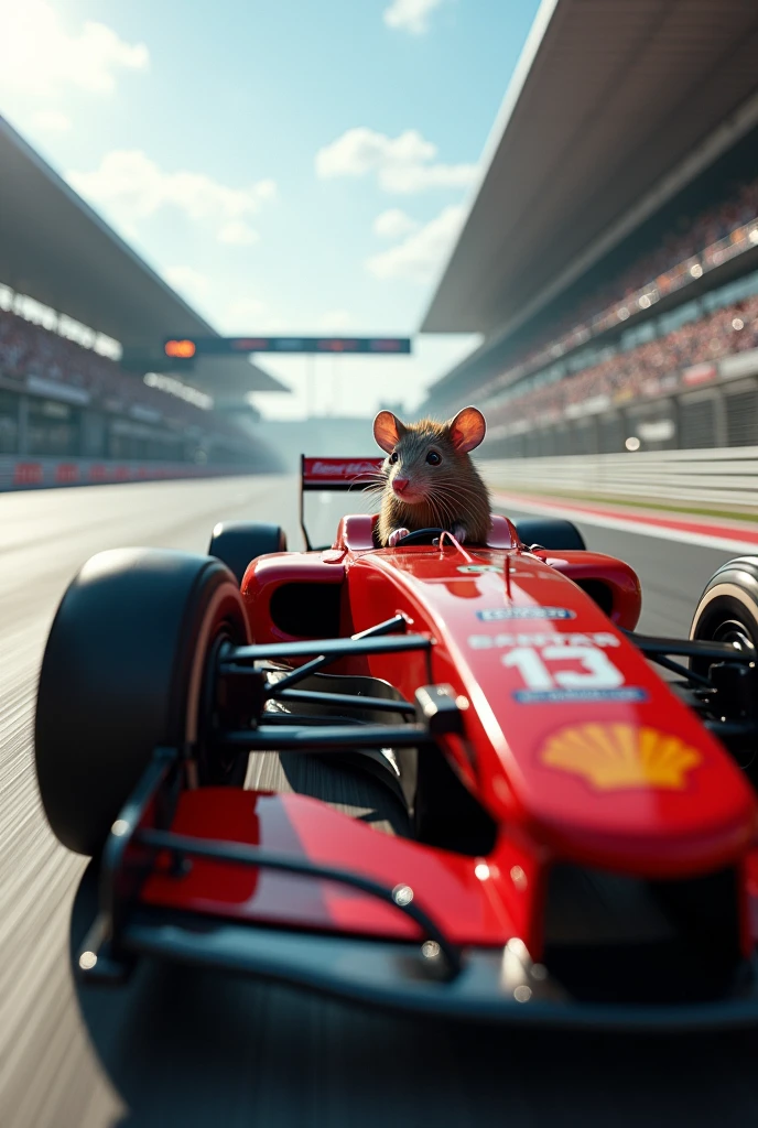 Rat running with Formula F1 car