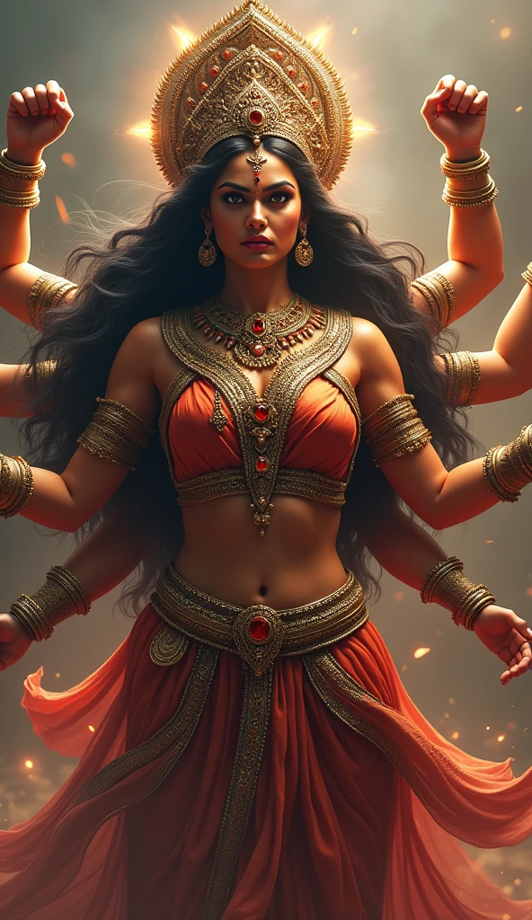 Maa durga angry face fornt side Breasts, Angry,
