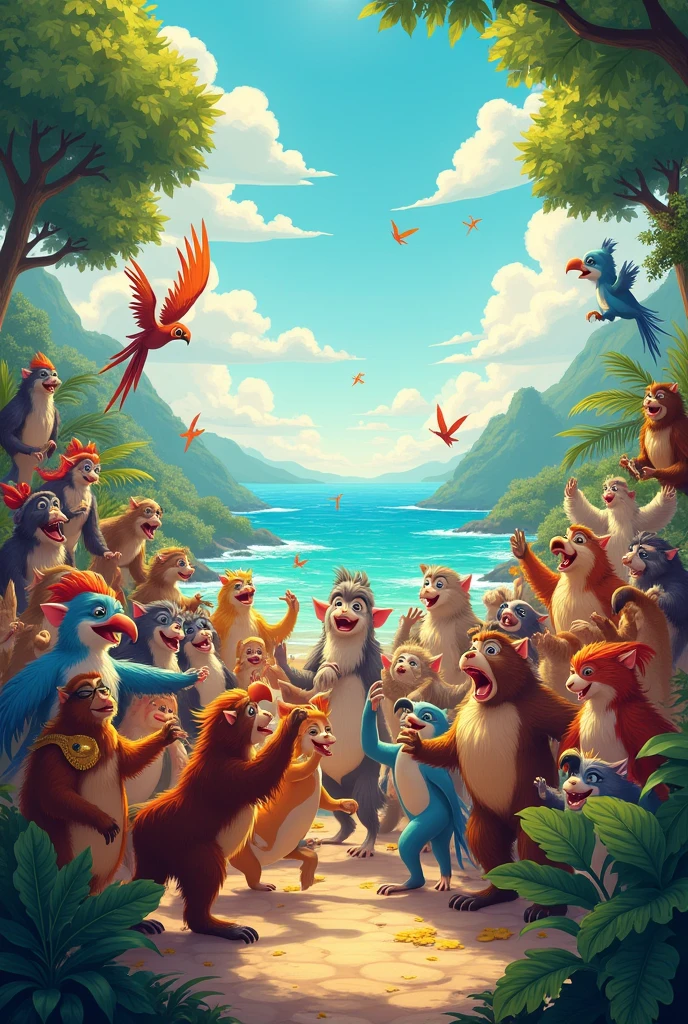 Come and join the animal crew,
They’ll sing and dance with you.
From the jungle to the sea,