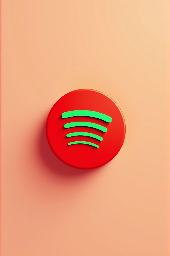 Spotify logo with red and beige colors