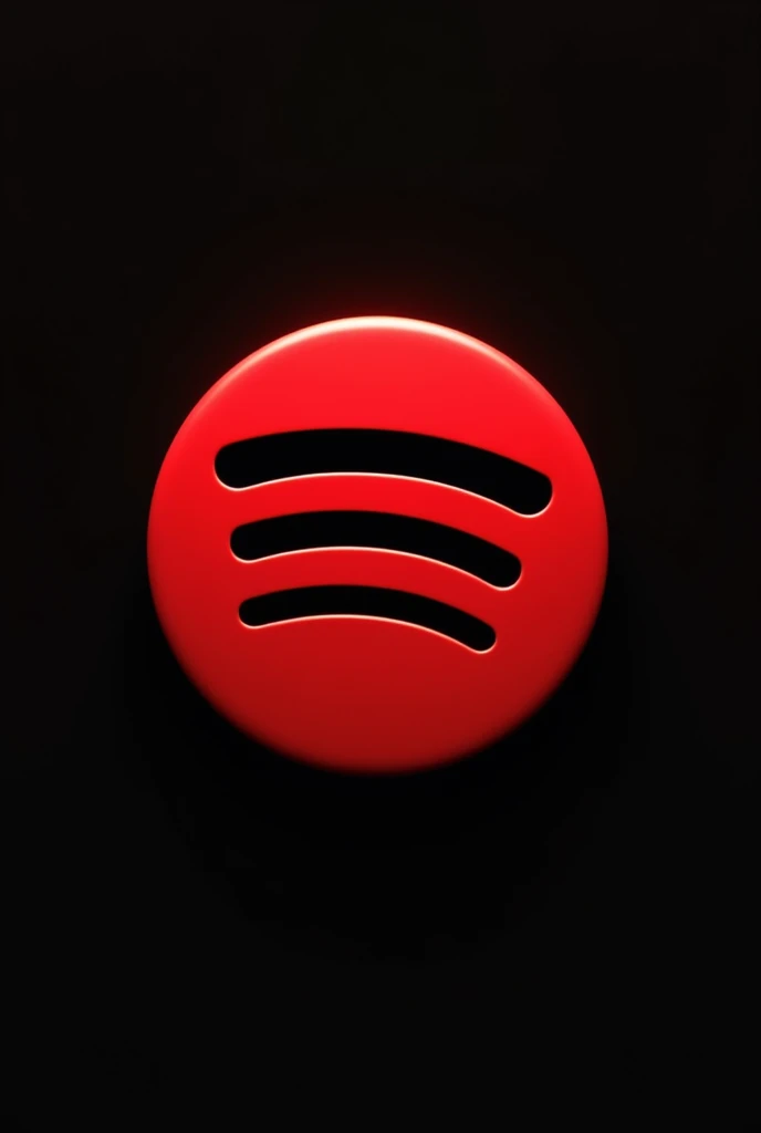 Spotify logo with red and beige colors and black background without green