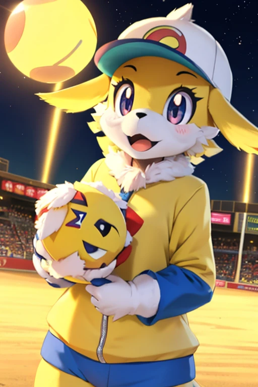 Furry female firefly alola pokemon sun and moon fursuit mascot baseball style 