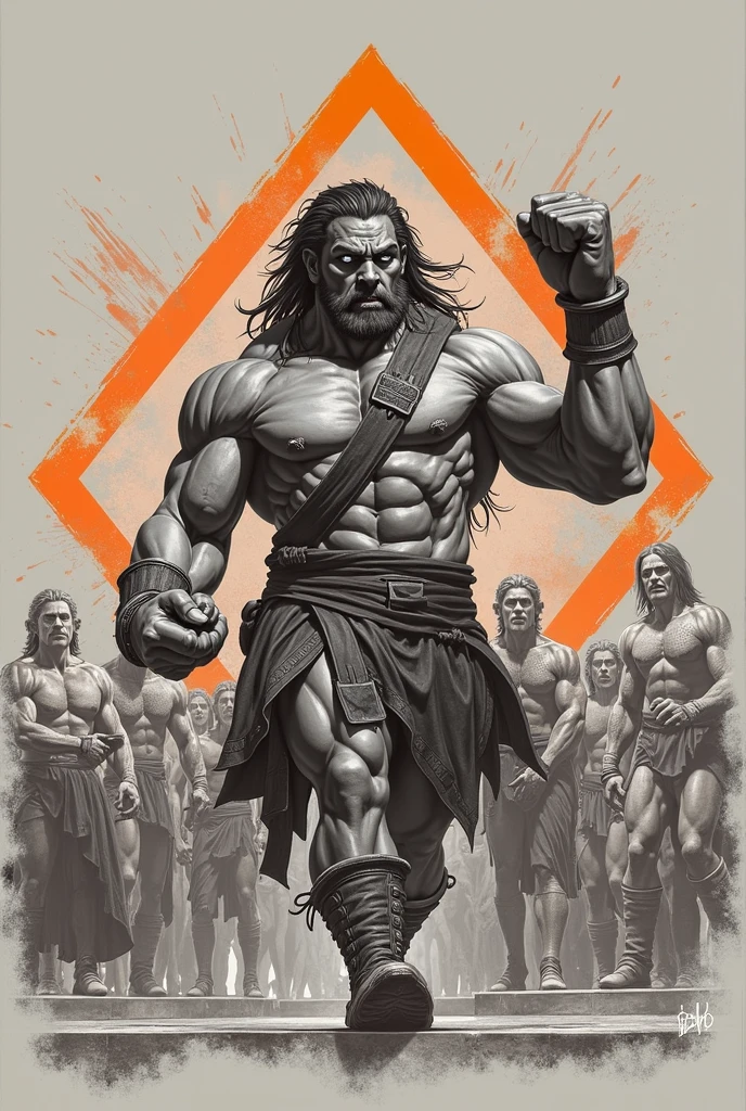 The arena falls silent as the mighty Ares steps forth, his muscular form casting an imposing shadow. His eyes burn with the intensity of a thousand battles as he scans the crowd, daring any challenger to face him. With a thunderous roar, he raises his fists, ready to unleash his fury upon any foolish enough to stand against him.