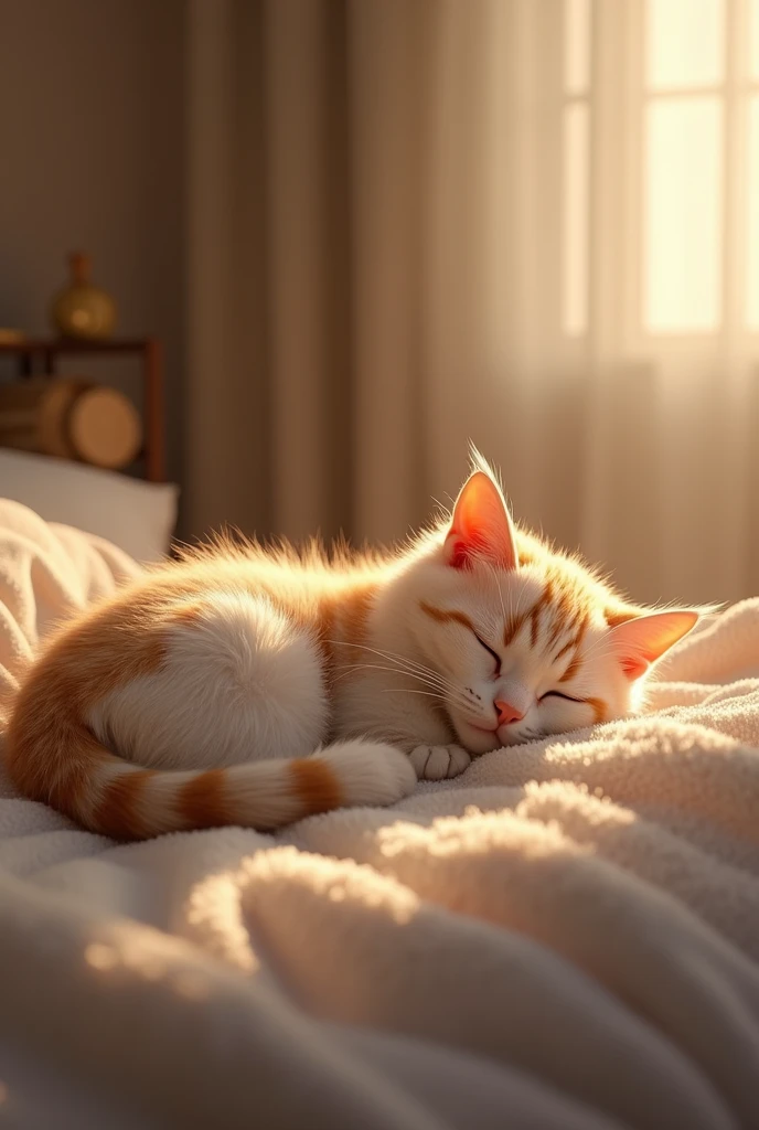 Cat on the bed