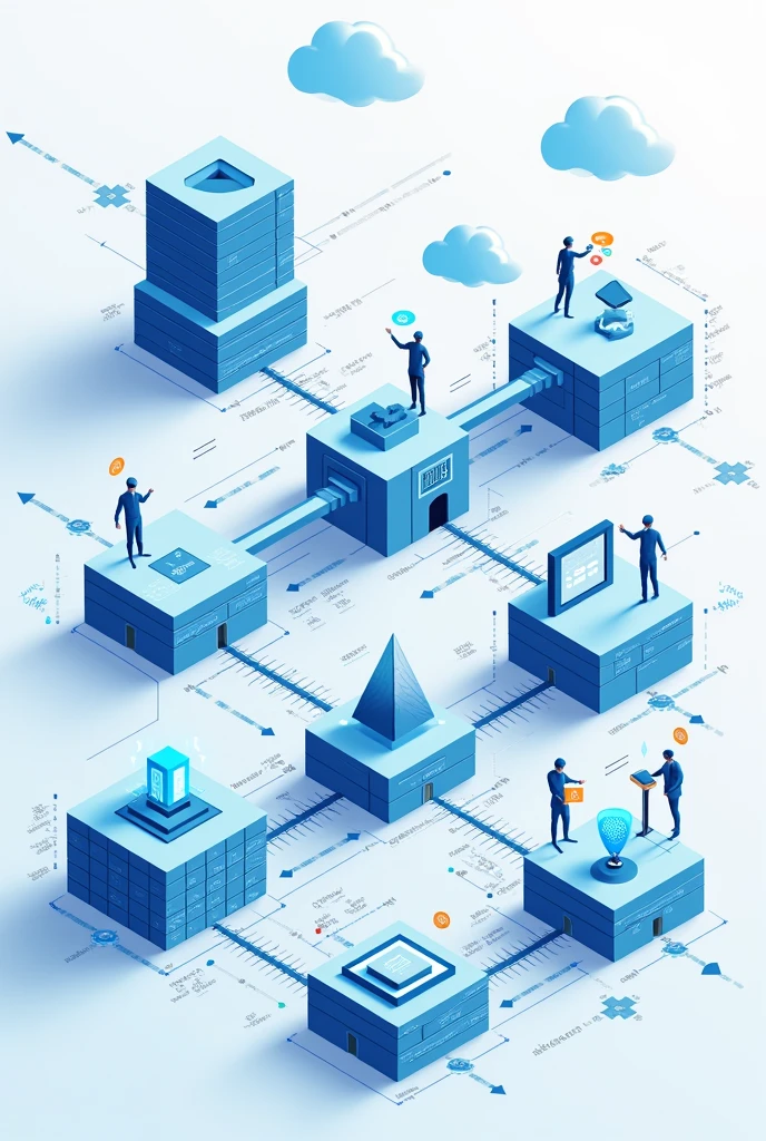 Create a picture of how blockchain works considering the following steps: 1-Creating a Block: When a new transaction occurs, it is grouped into a block together with other transactions.
2-Transaction Verification: The miners (in the case of Bitcoin) or validators (in other cryptocurrencies) verify transactions to ensure they are legitimate.
3-Addition to Blockchain: Once verified, transactions are added to the blockchain. This new block is then linked to the previous block., forming a continuous chain of blocks.
4-Immutability: Due to the cryptographic structure, any attempt to alter a previous block would result in the invalidation of all subsequent blocks, making blockchain highly secure.