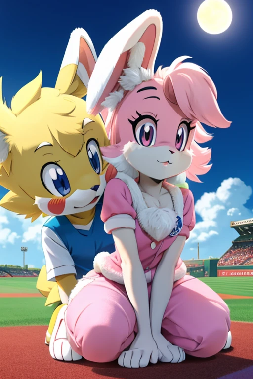 Furry female sara rabbit special true girl friend true love true wife amirhossein ajorloo alola pokemon sun and moon fursuit mascot baseball style