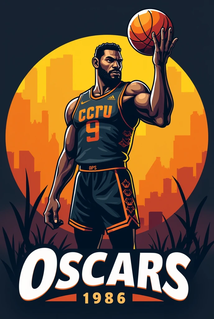 a logo for a basketball team called orlando oscars
