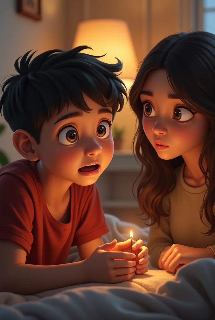 The boy was surprised and asked his female friend