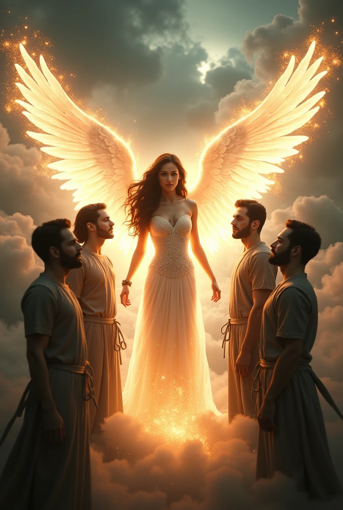 Megan Fox is an angel surrounded by the Mikaelson brothers and the Salvatore brothers