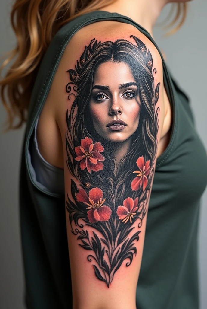 Tattoo com as letra LS
