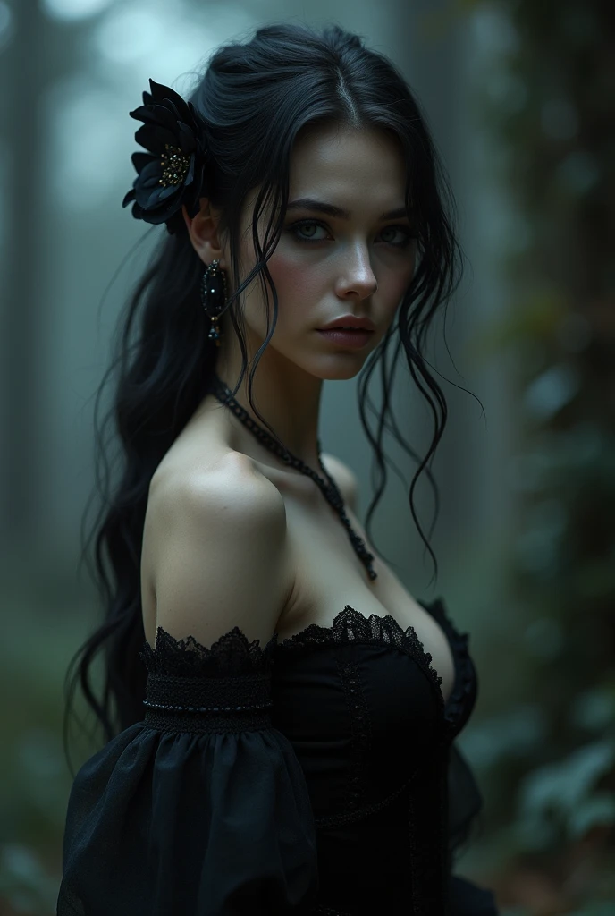 An erotic gothic femboy
