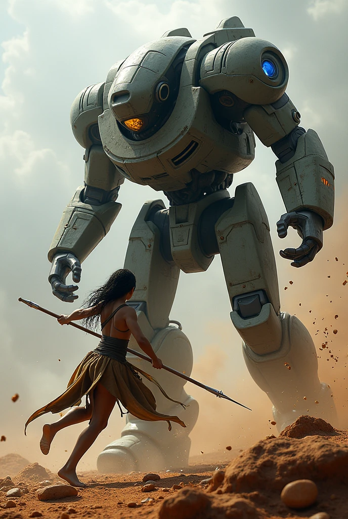 avatar movie inspiration A closer shot shows a Na'vi warrior engaged in close combat with a human soldier in a mech suit. The Na'vi leaps onto the mech, using agility and speed to outmaneuver the mechanical giant. The warrior stabs at the joints of the suit with a spear, trying to disable it. Sparks fly as the spear connects with metal, and the soldier inside struggles to maintain control. The scene is intense and chaotic, emphasizing the clash between the organic Na'vi and the mechanical humans.
Key Elements: Na'vi warrior, human soldier in mech suit, close combat, sparks, intensity, chaos.