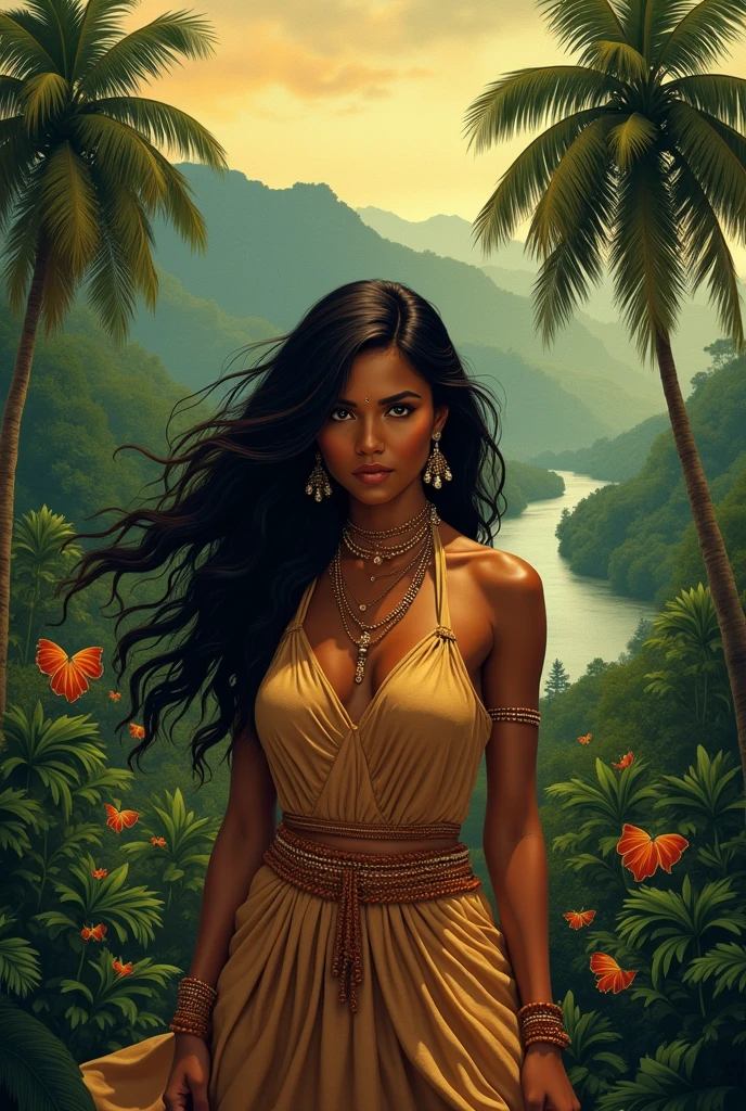 Create the image of a movie poster of the book Iracema by José de Alencar
