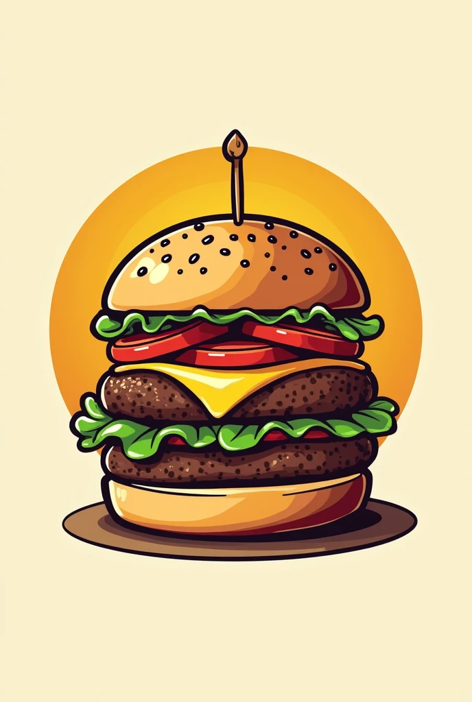 Create a Logo for a Burger Restaurant called Magé Burguer that contains the historical elements of the city, For example:The oldest city in Rio de Janeiro is where the Portuguese first set foot.. There you will find the first railway line in Brazil. Baron of Mauá lived in this city. Father José de Anchieta passed through the city. Mané Garrincha was born there. I want the logo to express the characters well and make reference to hamburgers.