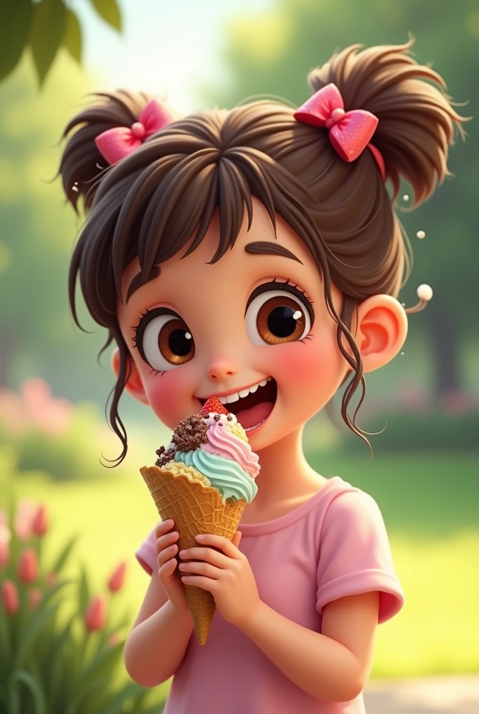 Girl 
Ice cream 

