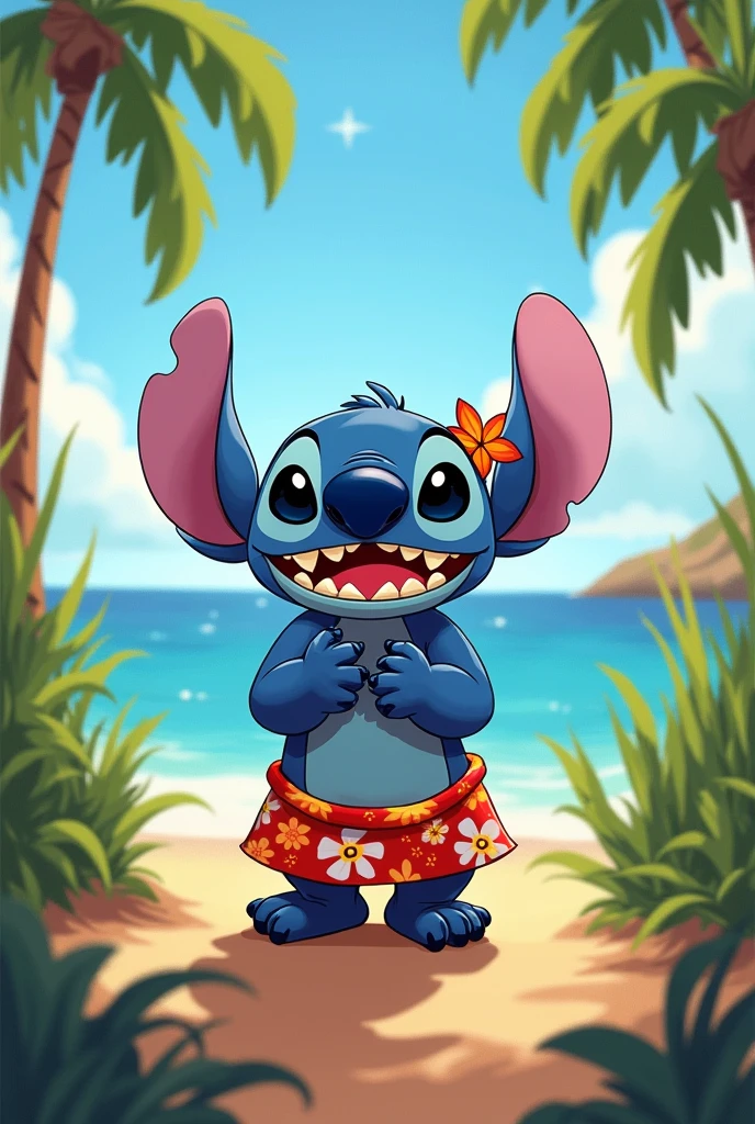 Stitch as Lilo Pelekai
