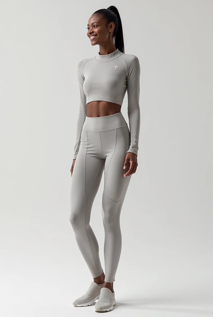piece of gym clothing with a minimalist design, jovial, Sleek and technological, with the name: ELEVATE, with neutral colors and horizontally