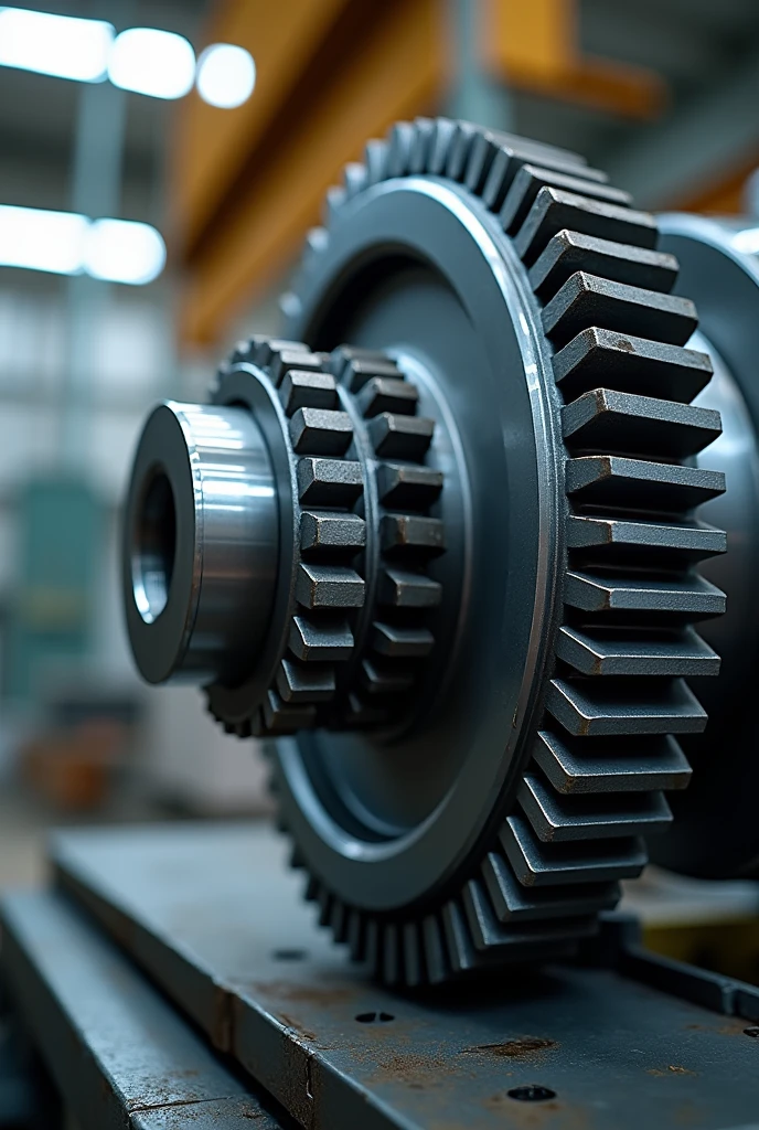 Pinion gear and shaft of positioner in car dumper