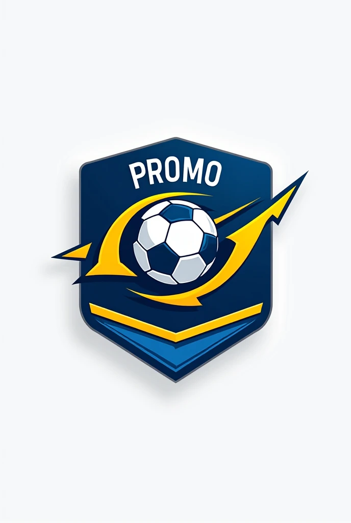 Logo of a football team called "Promo 03" with the colors blue and yellow