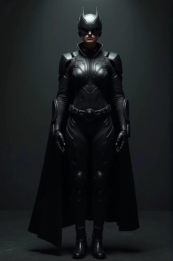 Create a original Female hero costume in black
