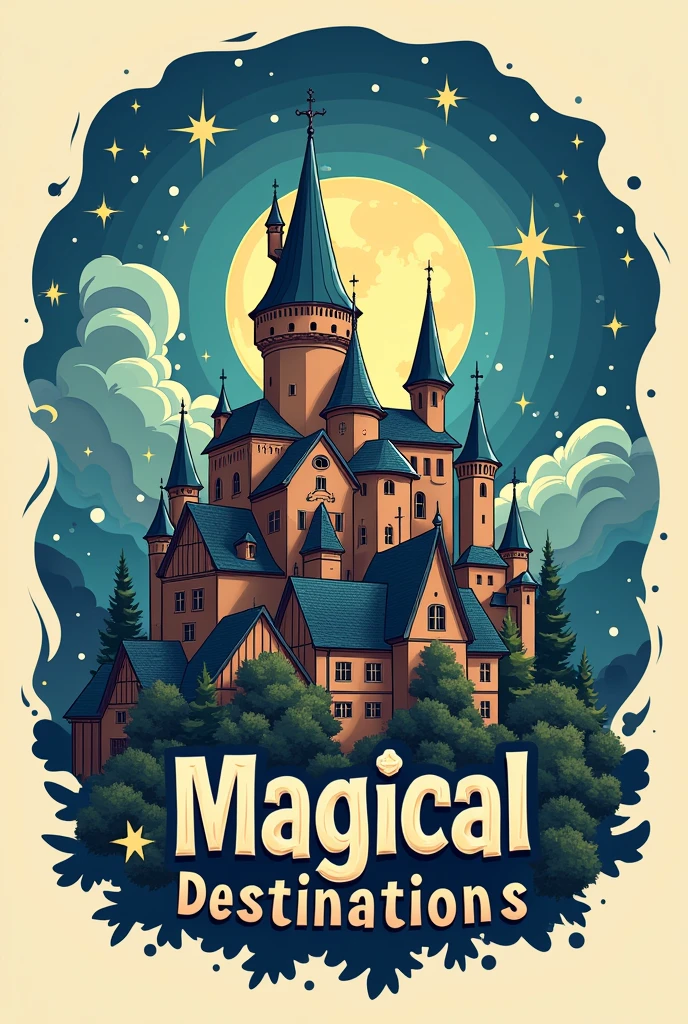 Logo for a company about towns called magical destinations