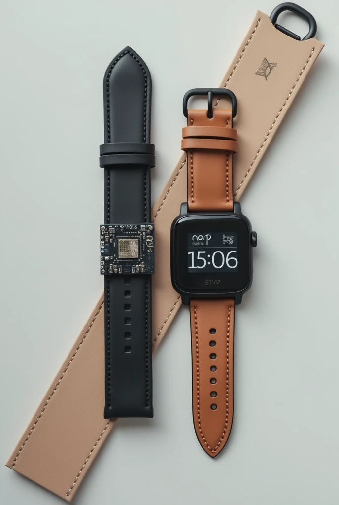 Apple Watch strap with a microbit that counts steps