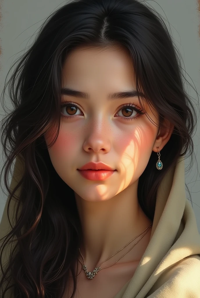Young woman, dark hair, Brown eyes, Russian, Tatar woman, good, a woman