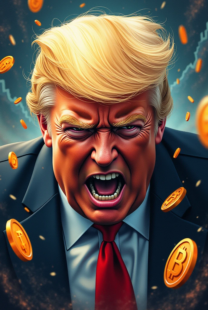 Angry donald trump vs crypto 

