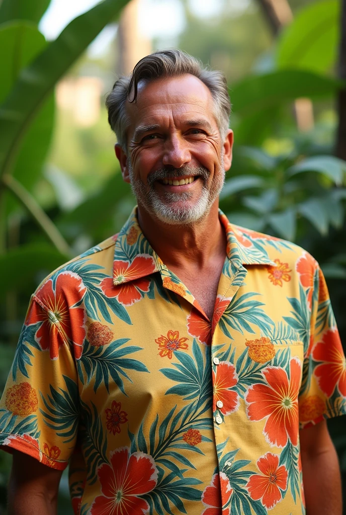 1950s man, hawaiin shirt