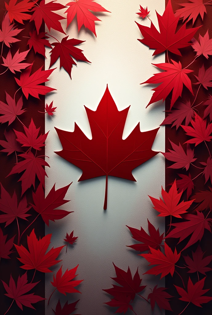 I would like to create an interclass shirt with the Canadaz theme. I want you to create a beautiful shirt design., that uses the leaves and colors of the flag well, red and white, that is admirable and makes you proud to use
