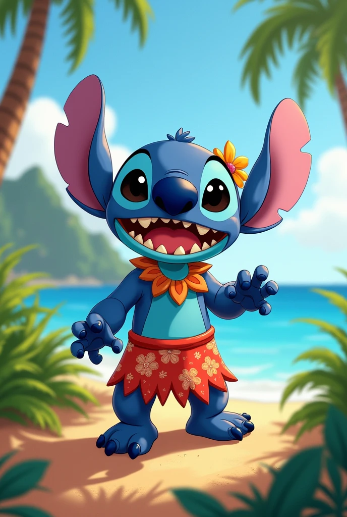 Stitch as Lilo Pelekai