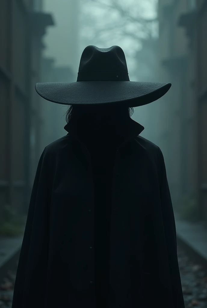 hat covering the face