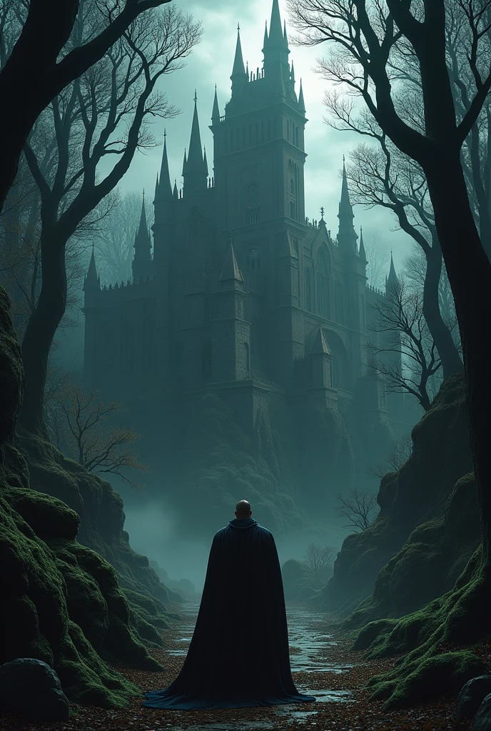 A handsome king lives in his dark palace far away in the distant forest.