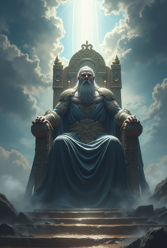Emdros Elder God Of Thunder Lord Of The Skys peacfuly siting on his throne