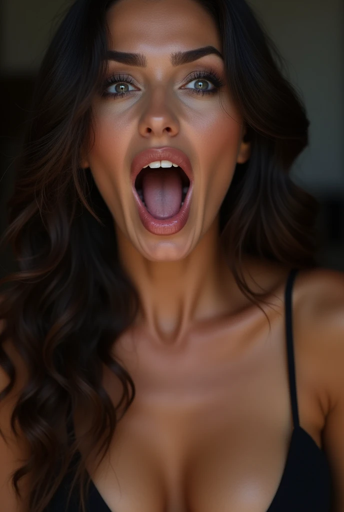 Please open your mouth wide:1.9), (Semen-covered .:1.8), (Frightened expression:1.5), (A look of contempt:1.5), Luxury hotel interior, Browsing Caution, masterpiece, Highest quality, Accurate, 超High resolution, retina, Very detailed, Awards, High resolution, Anatomically correct, (Realistic:1.4), RAW Photos, (Soft Saturation:1.3), (Fair skin:1.2), 8k, 1 person, Mature adult woman, Beautiful evil, Evil and nasty sexy women, (Perfectly beautiful woman, A perfectly beautiful face, Perfectly beautif