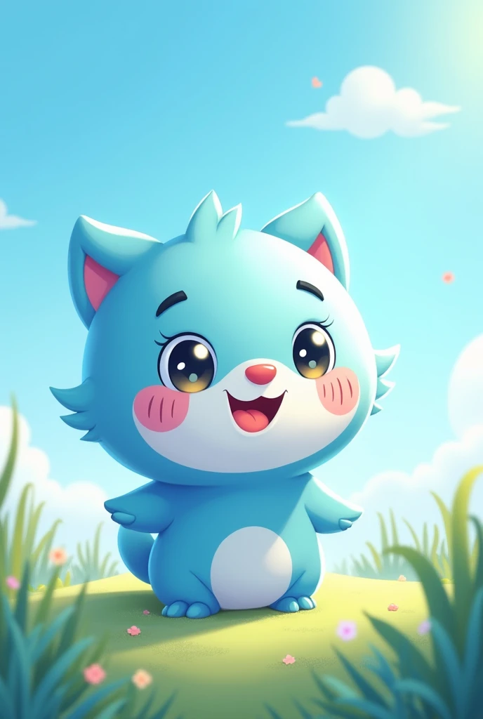 Mascot with color related to light blue