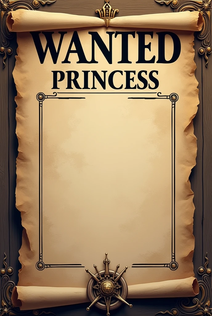 A wanted poster for a princess but without a photo