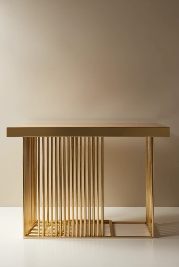 Inspired by modern geometric designs, these contemporary gold table legs are made from a set of stainless steel metal tubes with a luxurious gold finish.. The tubes are arranged in an artistic and graduated manner to form a geometric pattern that combines strength and elegance at the same time.