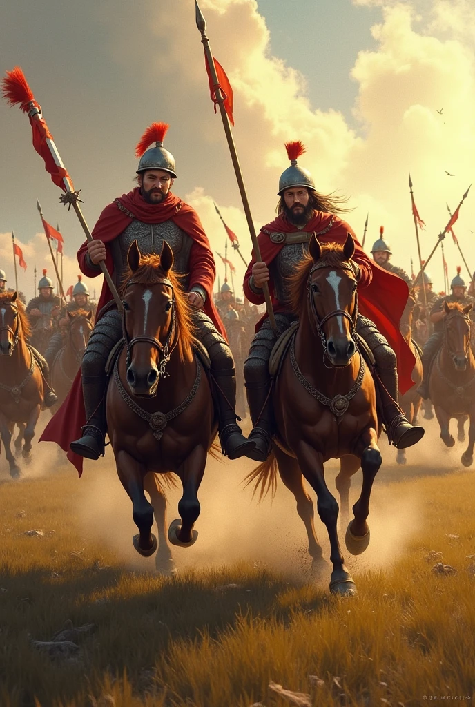 A Hunnic army on horseback