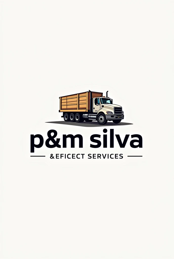 written logo "p&M SILVA" with image of a truck and tools 