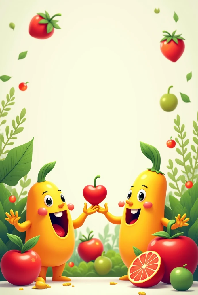 Create an Instagram profile image focused on health and healthy recipes with non-human characters 