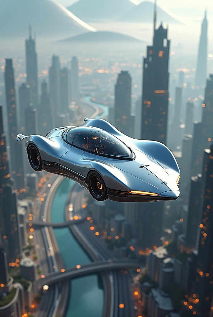 Futuristic flying car