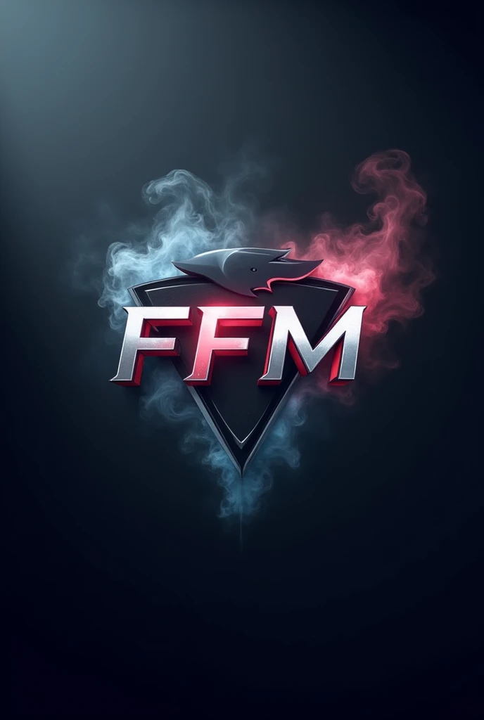 Make an e-sports logo, with smoke effects with the FFM logo