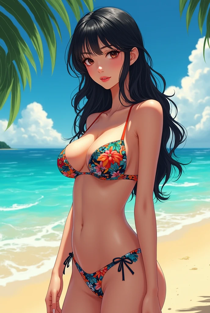 Japanese girl with big boobs in bikini